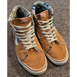 Vans Sk8-Hi Suede Sherpa Lined Sunburnt Marshmelow Shoes Men's 11 / Women's 12.5
